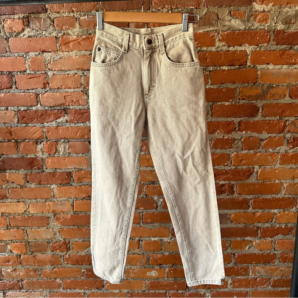 Vintage Kids Lee Denim Jeans Khaki Brown 12 Slim